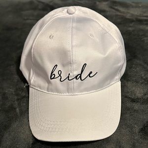 White bride baseball cap